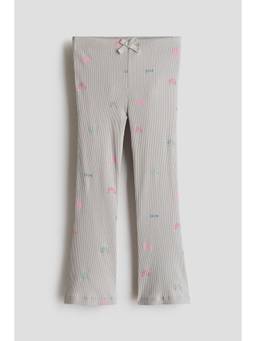 H&M - Girls Grey Flared Cotton Leggings