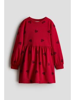 H&M - Girls Red Oversized Sweatshirt Dress