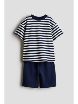 H&M - Boys Blue 2-Piece T-Shirt And Shorts Set