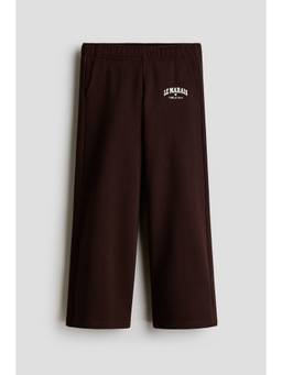 H&M - Girls Brown Straight-Leg Brushed-Inside Joggers