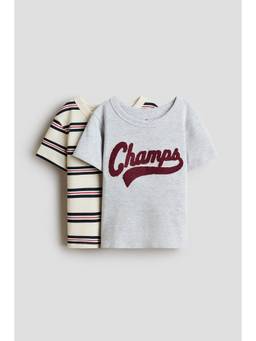 H&M - Boys Multi-Color 2-Pack Cotton T-Shirts
