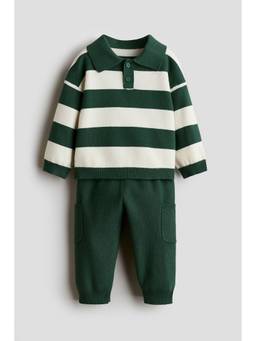 H&M - Boys Green 2-Piece Knitted Set