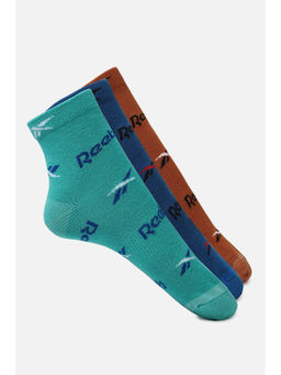 Reebok - Mens Printed Casual Socks - Multi-Color (Pack of 3)