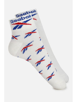 Reebok - Mens Cl Mid Printed Socks - White (Pack of 3)