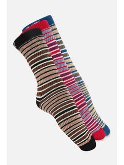 Reebok - Unisex Stripe Affair Crew Socks - Multi-Color (Pack of 3)