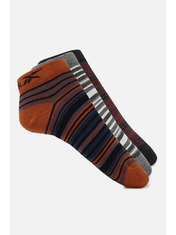 Reebok - Unisex Stripe Affair Lowcut Socks - Multi-Color (Pack of 3)