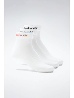 Reebok - Unisex Training Act Core Ankle Socks - White (Pack of 3)
