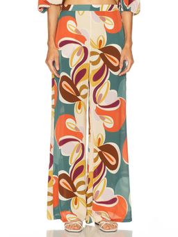 ADRIANA DEGREAS - Organic Floral Wide Leg Pant