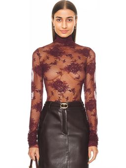 The Andamane - Ziggy Lace Turtleneck Bodysuit