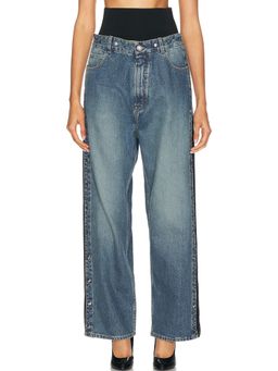 ALAIA - Wide Leg With Snaps Jeans