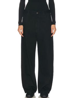 ALAIA - Knit Band Waist Straight Leg Jeans