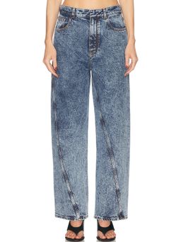 ALAIA - Twisted Wide Leg Jeans