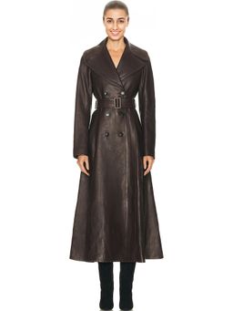 ALAIA - Long Leather Coat
