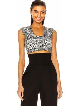 ALAIA - Jacquard Print Fitted Top