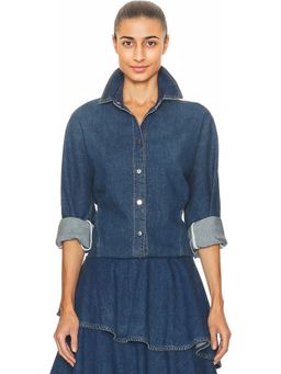 ALAIA - ALA A Curved Denim Shirt