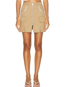 AREA - Crystal Pocket Cargo Mini Skirt