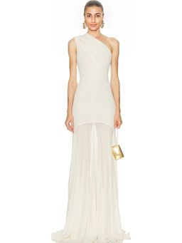 Atlein - One Shoulder Draped Dress