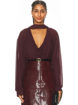 Atlein - Draped Collar Blouse