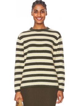The Elder Statesman - Sinful Stripe Crew Neck Sweater