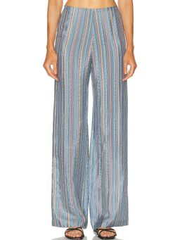 The Elder Statesman - Striped Zip Pant