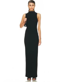 Enza Costa - Silk Rib Sleeveless Mockneck Fluid Dress