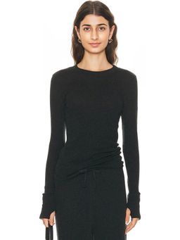 Enza Costa - Cashmere Easy Cuffed Crewneck Sweater