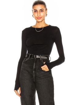 Enza Costa - Cashmere Cuffed Crew Tee