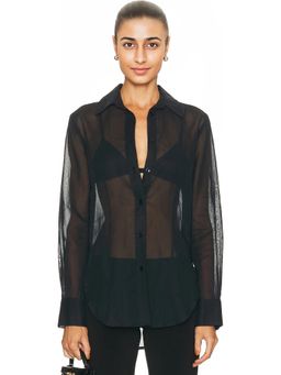 Enza Costa - Cotton Organza Fitted Shirt