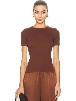 Enza Costa - Supima Cotton New Classic Short Sleeve Teein Nutmeg