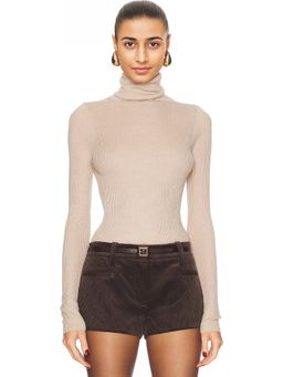 Enza Costa - Silk Rib Turtleneck Top