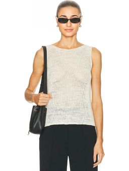 Enza Costa - Linen Open Knit Tank Top