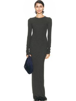 Eterne - Long Sleeve Crewneck Butter Rib Dress