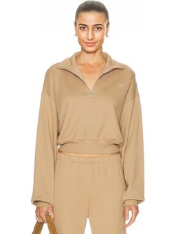 Eterne - Cropped Half Zip Sweatshirt