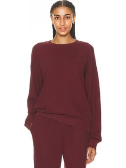 Eterne - Oversized Lightweight French Terry Crewneck Sweatshirt
