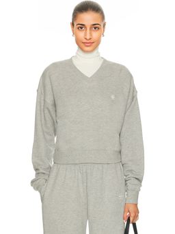 Eterne - Cropped V-Neck Sweatshirt