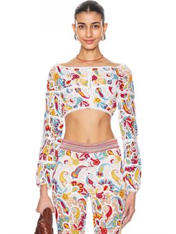 Etro - Long Sleeve Cropped Top