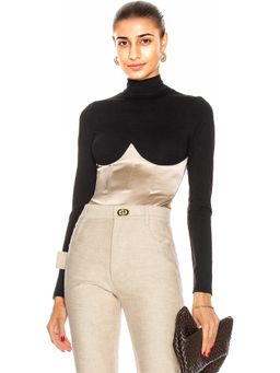fleur du mal - Mock Neck Long Sleeve Bodysuit