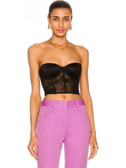 fleur du mal - Bouquet Lace Strapless Bustier Top