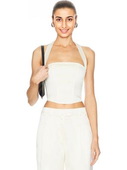 fleur du mal - Satin Halter Corset Top