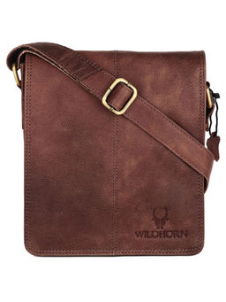 WILDHORN - Genuine Leather Sling Messenger Bag for Men