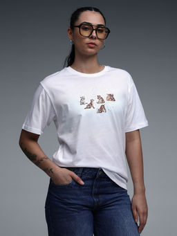 Puma - House Of Womens Kitty Sticker Relaxed T-Shirt
