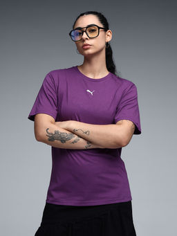 Puma - Womens Relaxed Fit Purple T-Shirt
