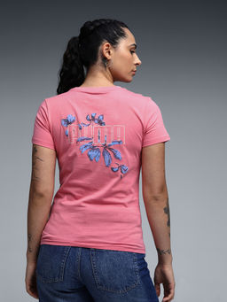 Puma - Essentials Nature 2.0 Womens Printed Pink T-Shirt