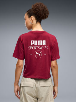 Puma - Class Womens Relaxed Red T-Shirt
