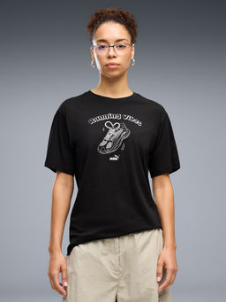 Puma - Black Relaxed Running Vibes T-Shirt