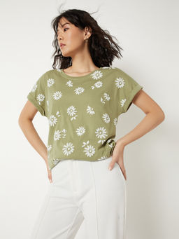 max - Women Floral Print T-Shirt