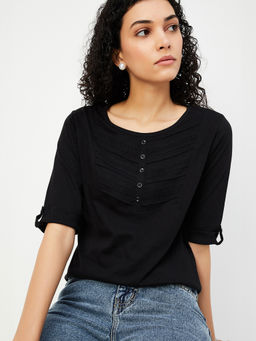 max - Women Lace Detail T-Shirt
