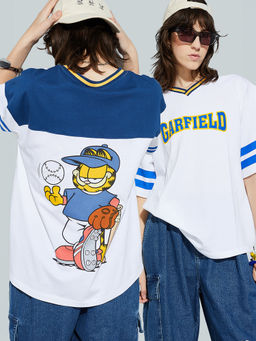 max - Urb_N Women Garfield Print Oversized T-Shirt