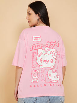 max - Women Hello Kitty Print Oversized T-Shirt
