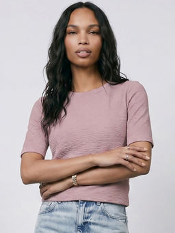 max - Women Textured T-Shirt